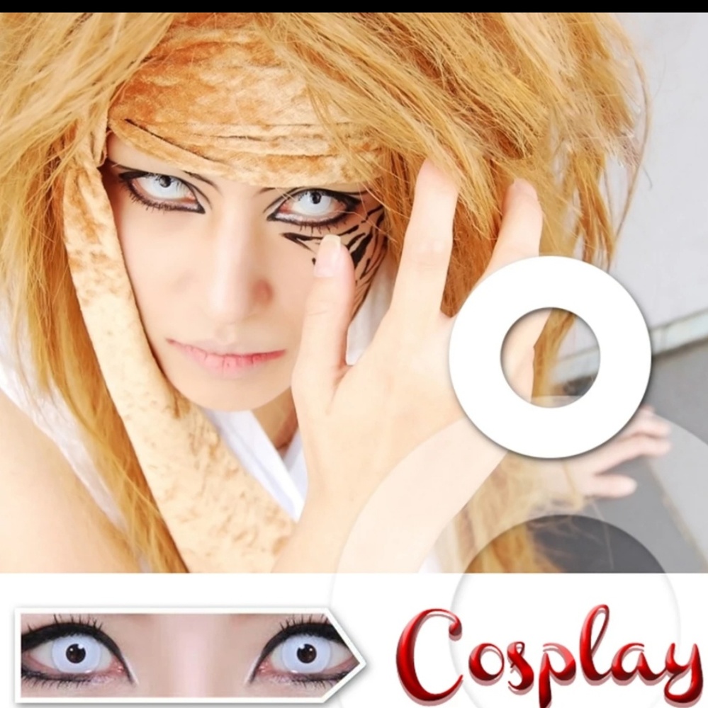 White cosplay eye color